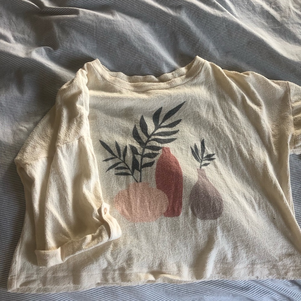 Blu pepper crop shirt